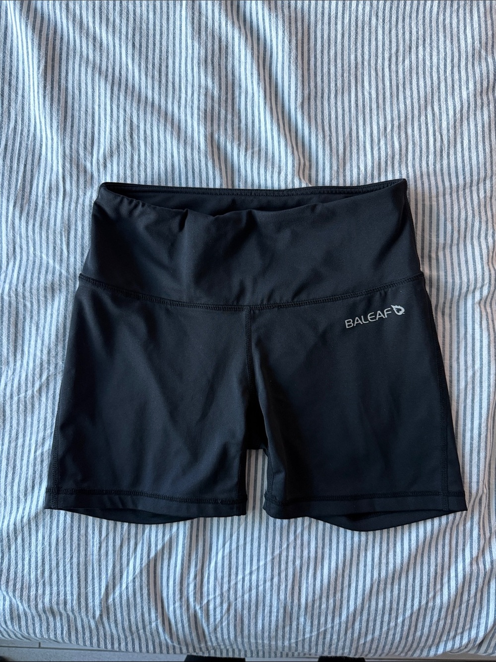 Baleaf Black High-Waist Bike Shorts